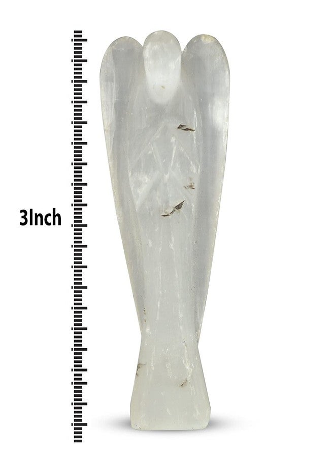 Crystu Selenite Angel Natural Crystal Stone Angels Size 7.6 cm (3 inch). Charged by Reiki Grand Master & Vastu Expert (Color : Selenite) - Image 4